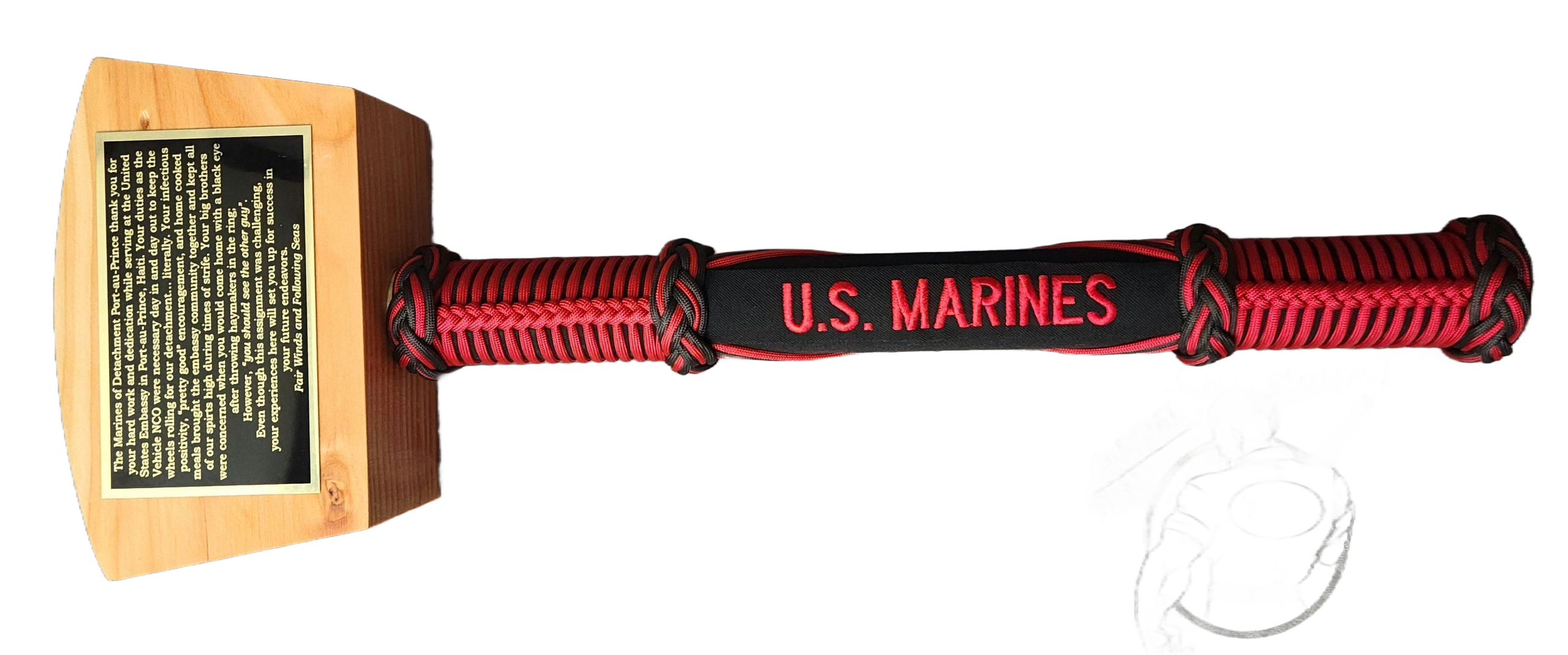 War Hammer, Black/Red, X Pattern, Marine Corps
