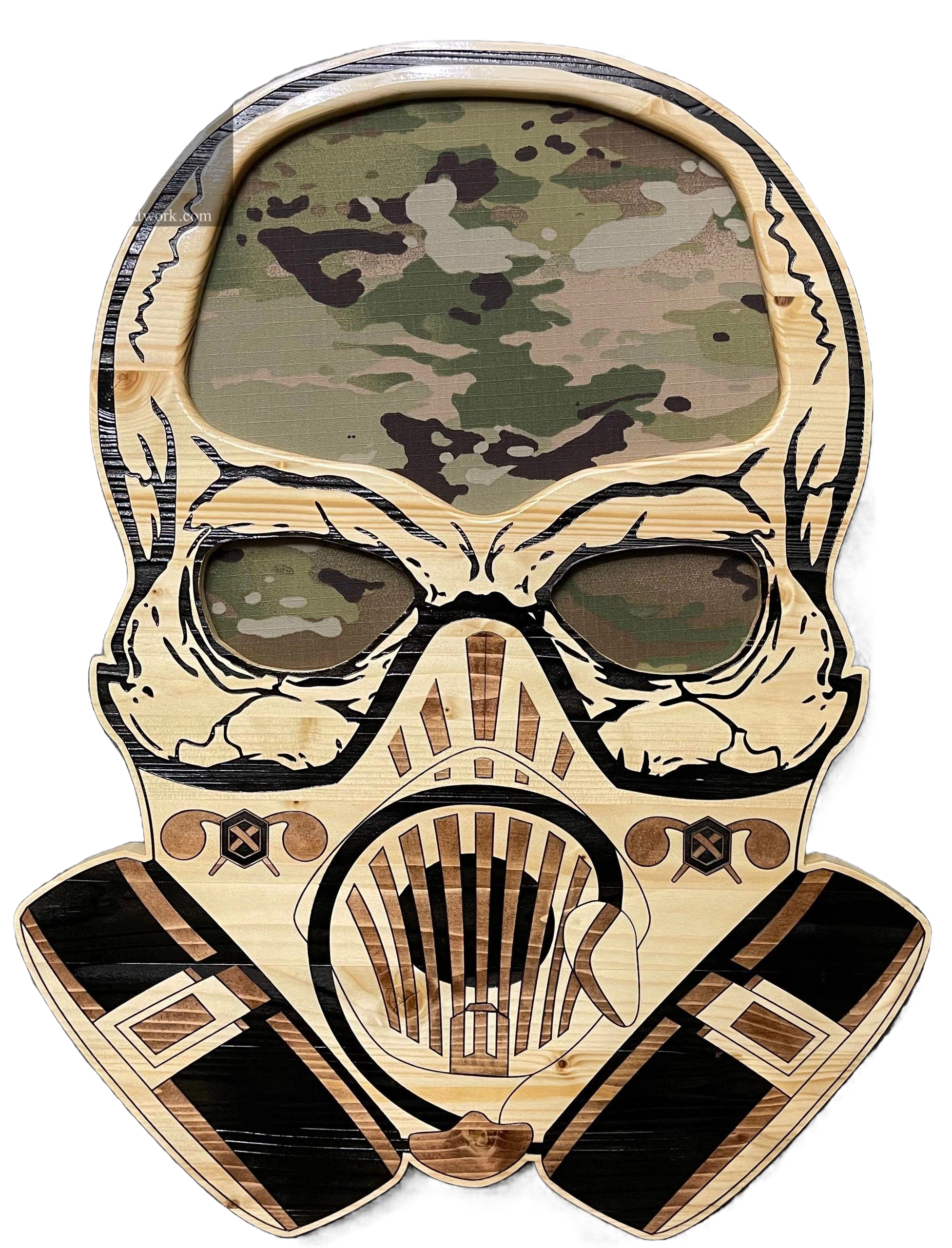 Gas Mask Skull Plaque Army/Air Force