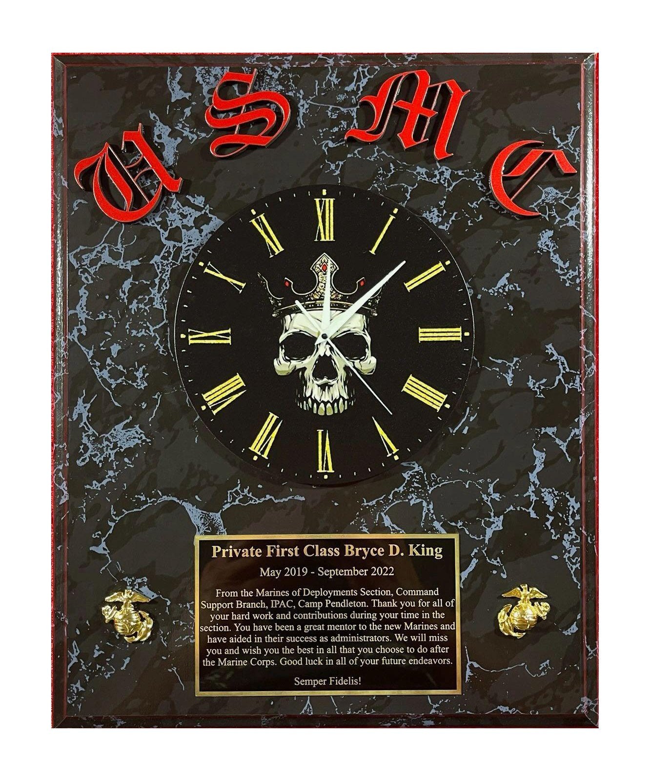12 in x 15 in Plaque with 45 Degree Bevel Edge