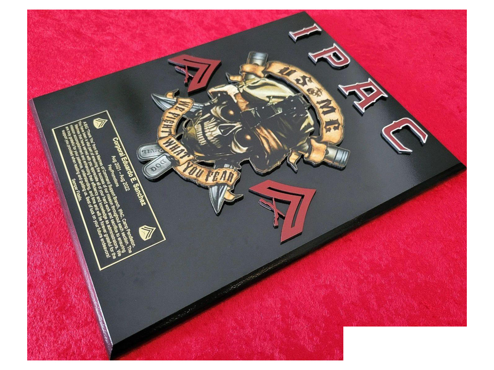 12 in x 15 in Plaque with 45 Degree Bevel Edge