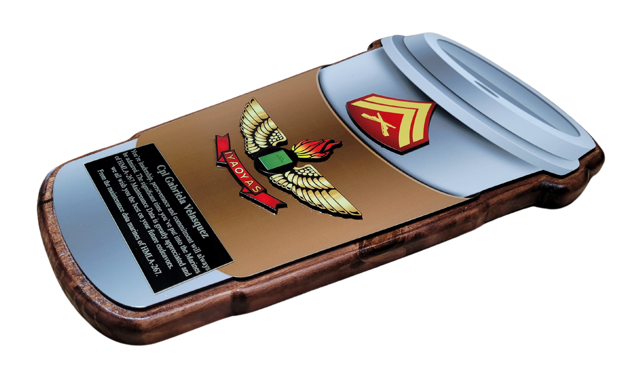 16in Coffee Cup Plaque