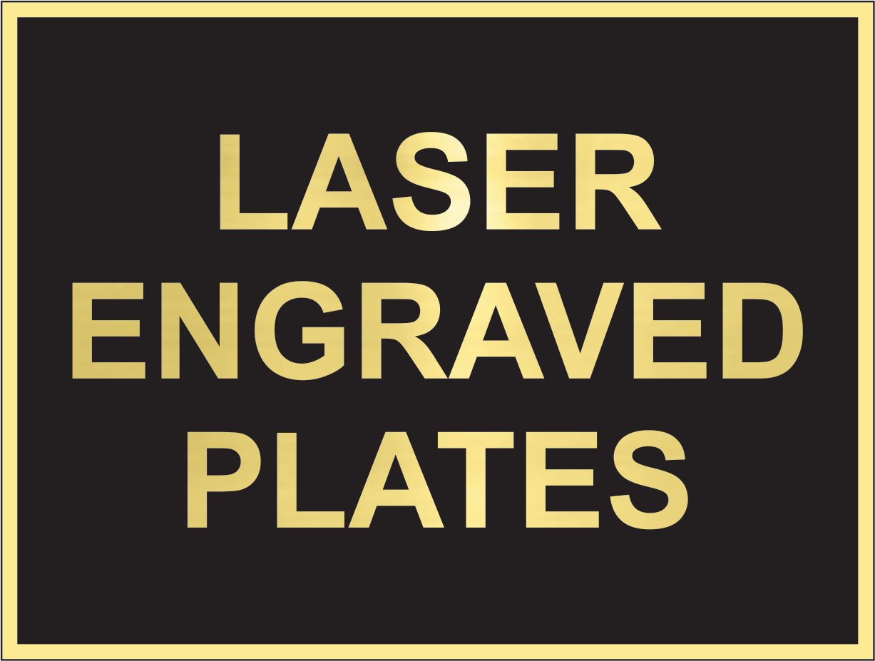 Laser engraved metal plates
