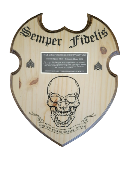 Semper Fi Shield with banner