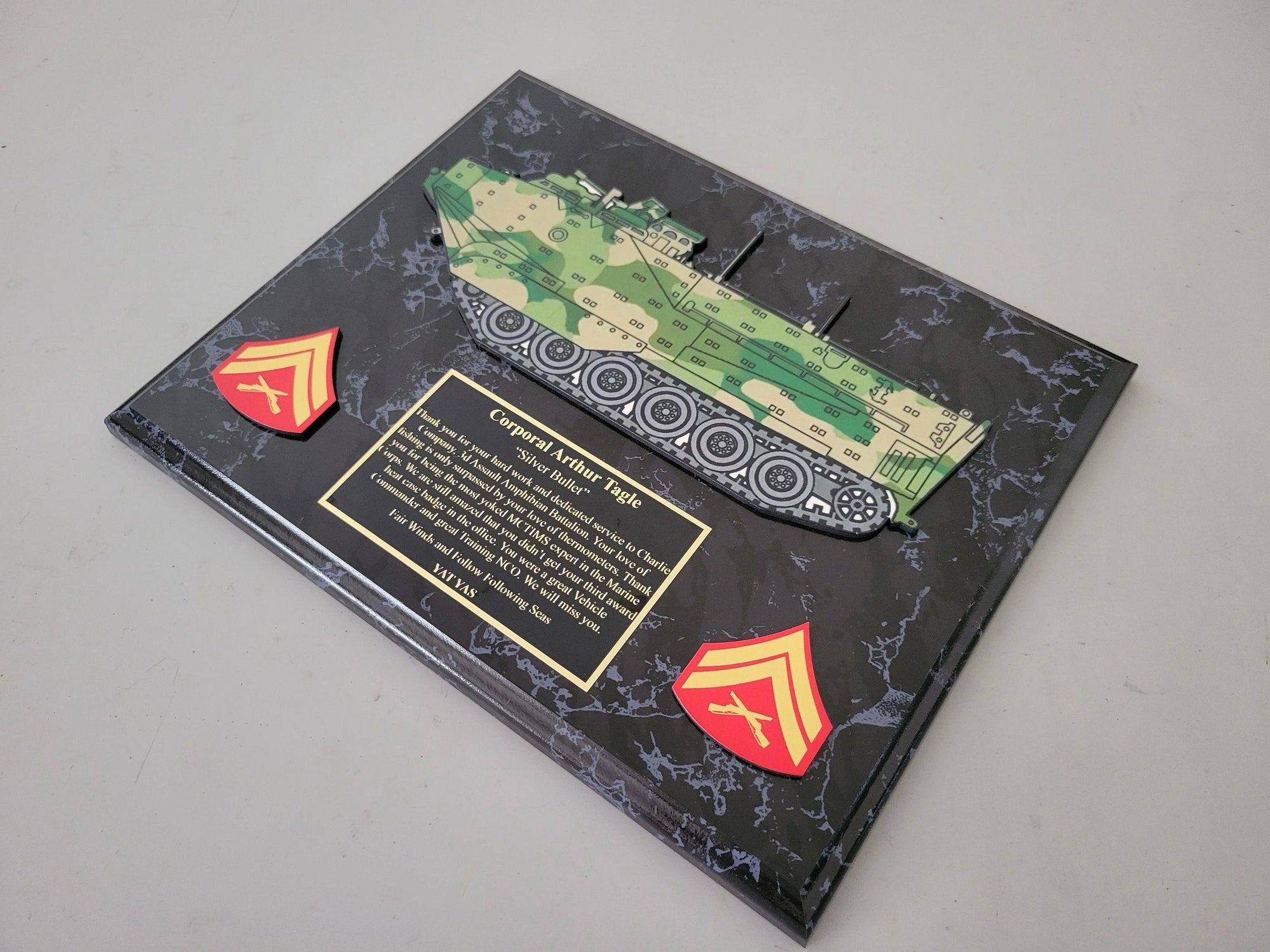 Plaque with 45 Degree Bevel Edge