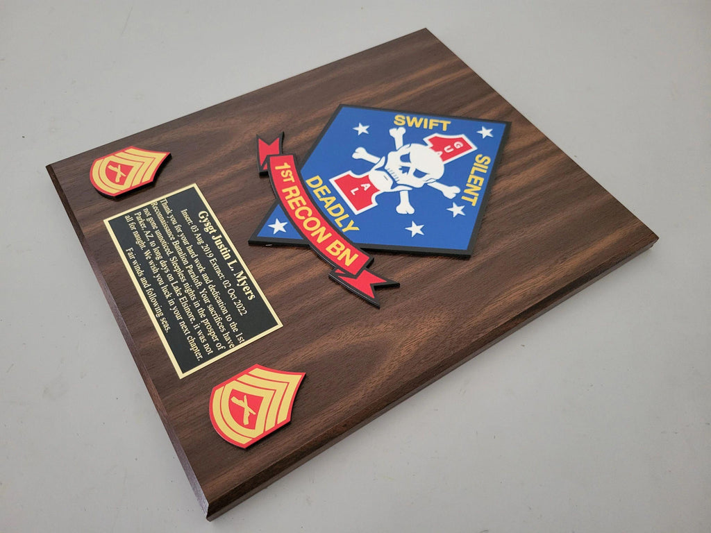 Plaque with 45 Degree Bevel Edge