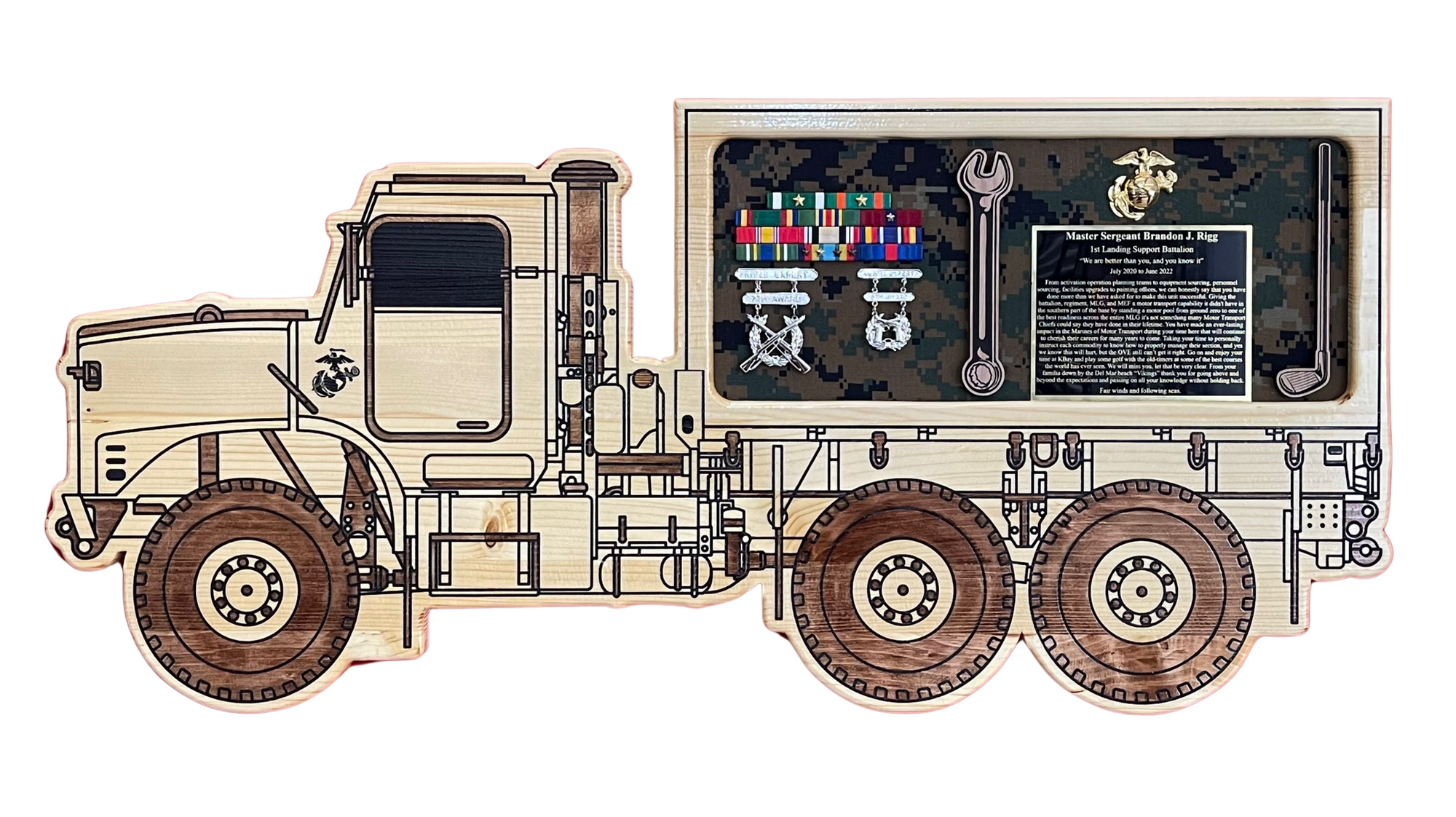 23.75 inch Military 7 Ton plaque