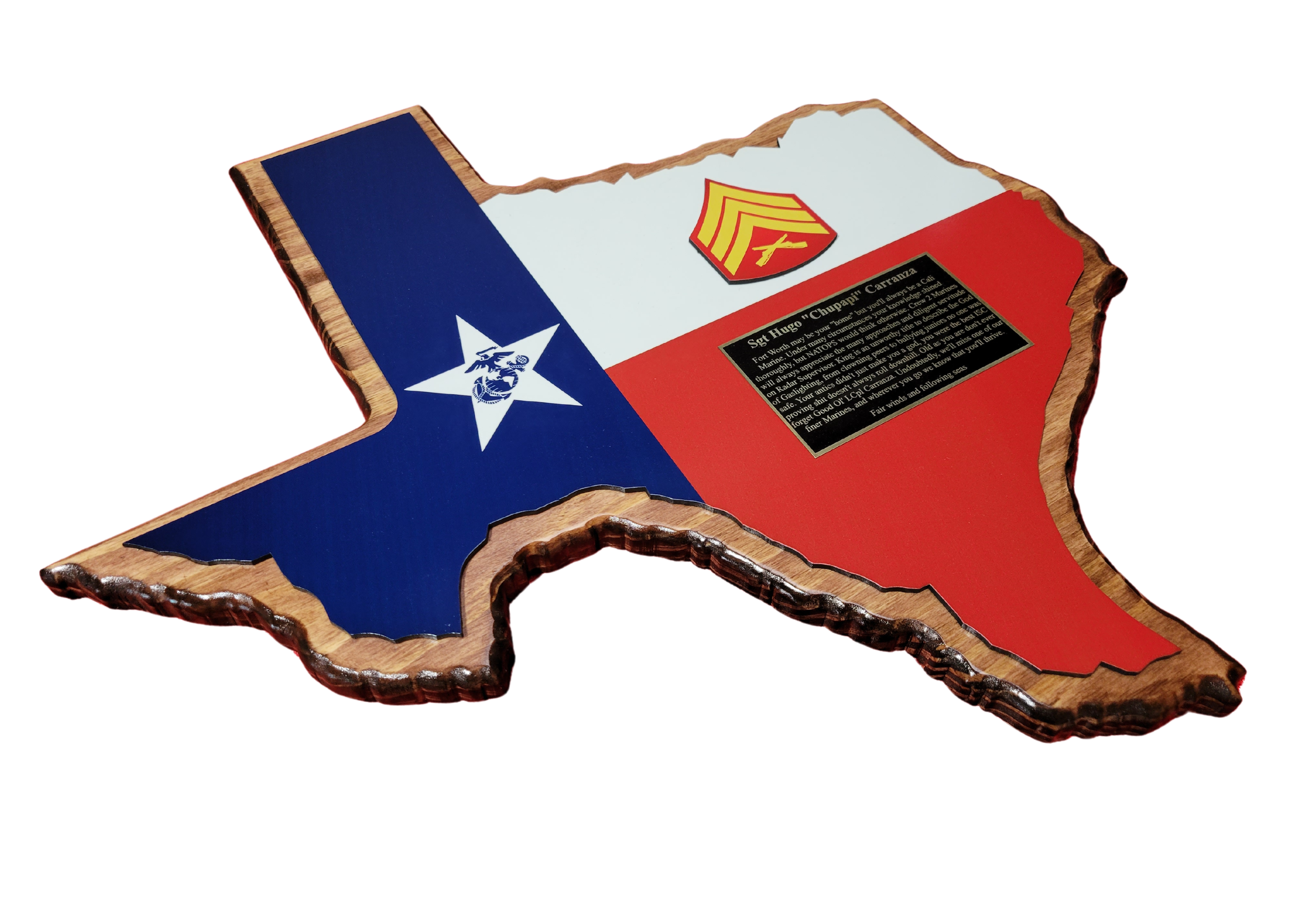 20in Texas Plaque