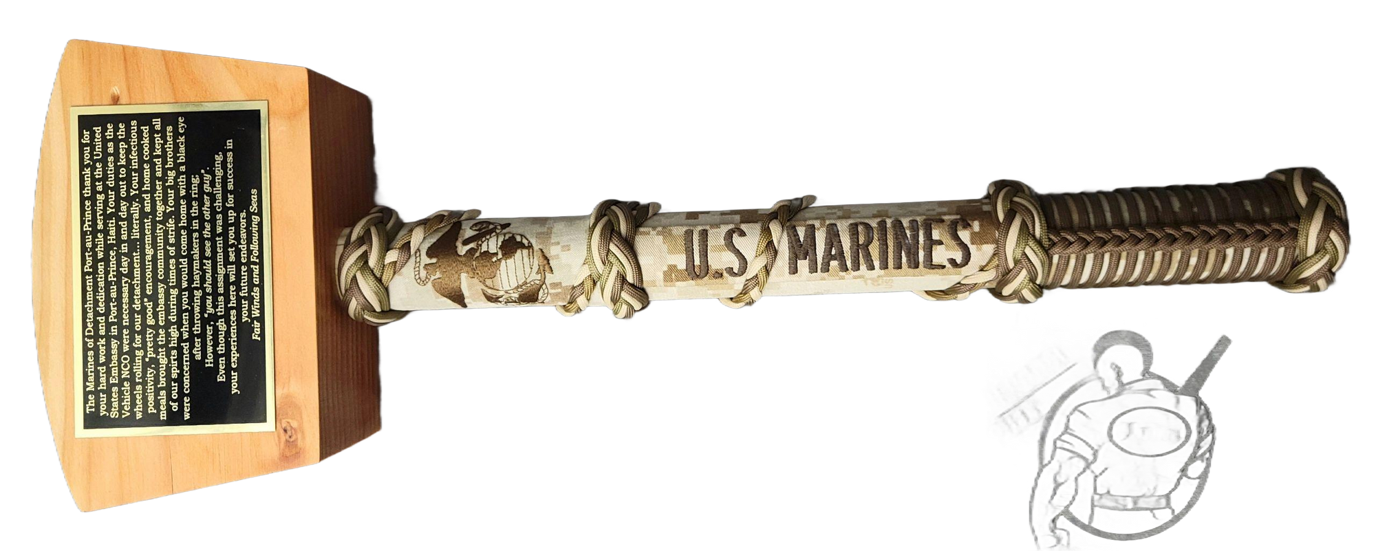 War Hammer, Tri-color Braid, Marine Corps, Desert