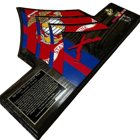 Wood chevron with backboard Available for all branches and ranks