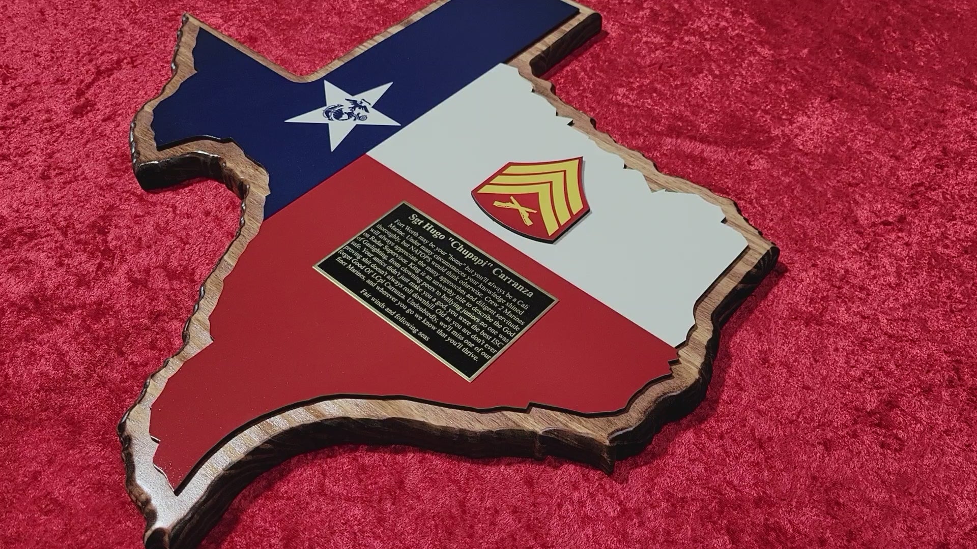 20in Texas Plaque