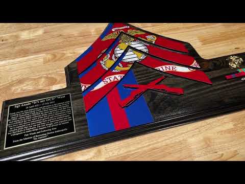 Wood chevron with backboard Available for all branches and ranks